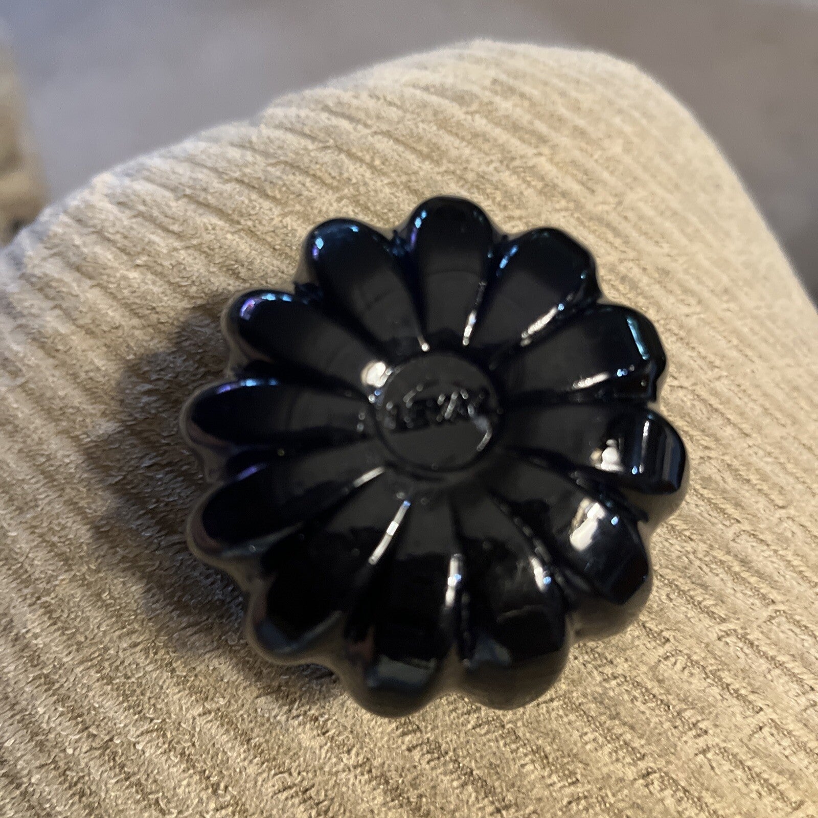 Vintage Levay (Gary Levi) Hand Blown Black Glass Paperweight