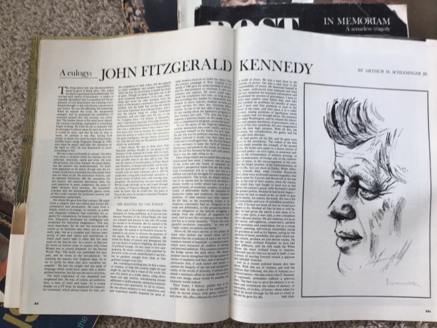 Lot of 8 Vintage John Fitzgerald Kennedy JFK President LIfe Post Look Magazines