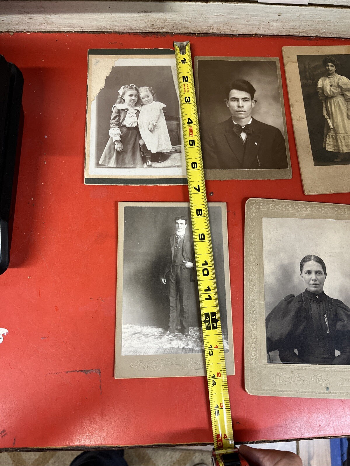 ANTIQUE 1900's ORIGINAL PEOPLE  PHOTO LOT OF 5