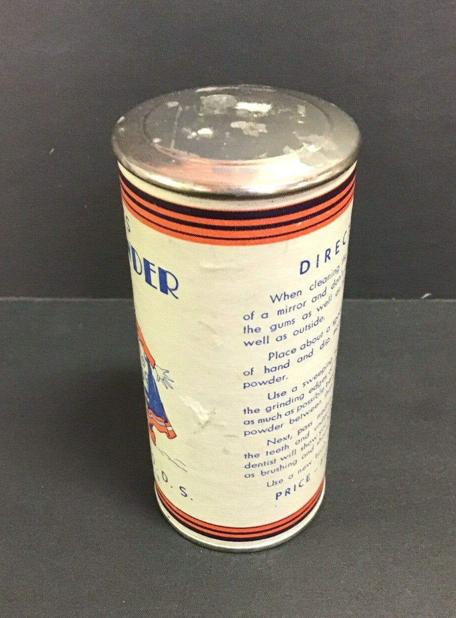 Rare Vintage Doctor Dr Roberts Dental Powder Cylinder Tin