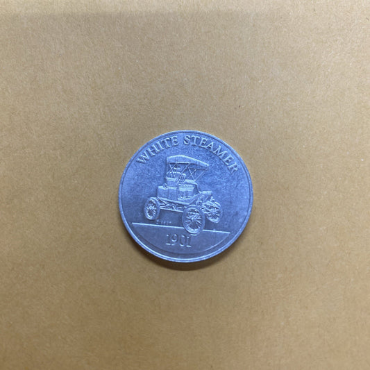 1901 White Steamer Sunoco Oil Commemorative Token Antique Car Coin Franklin 1