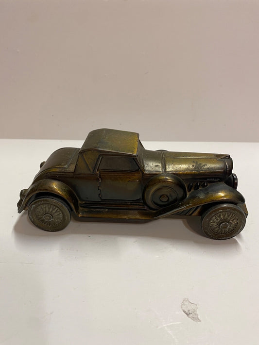 Vintage 1974 Brass Car Bank Duesenberg Banthrico INC. Chicago USA