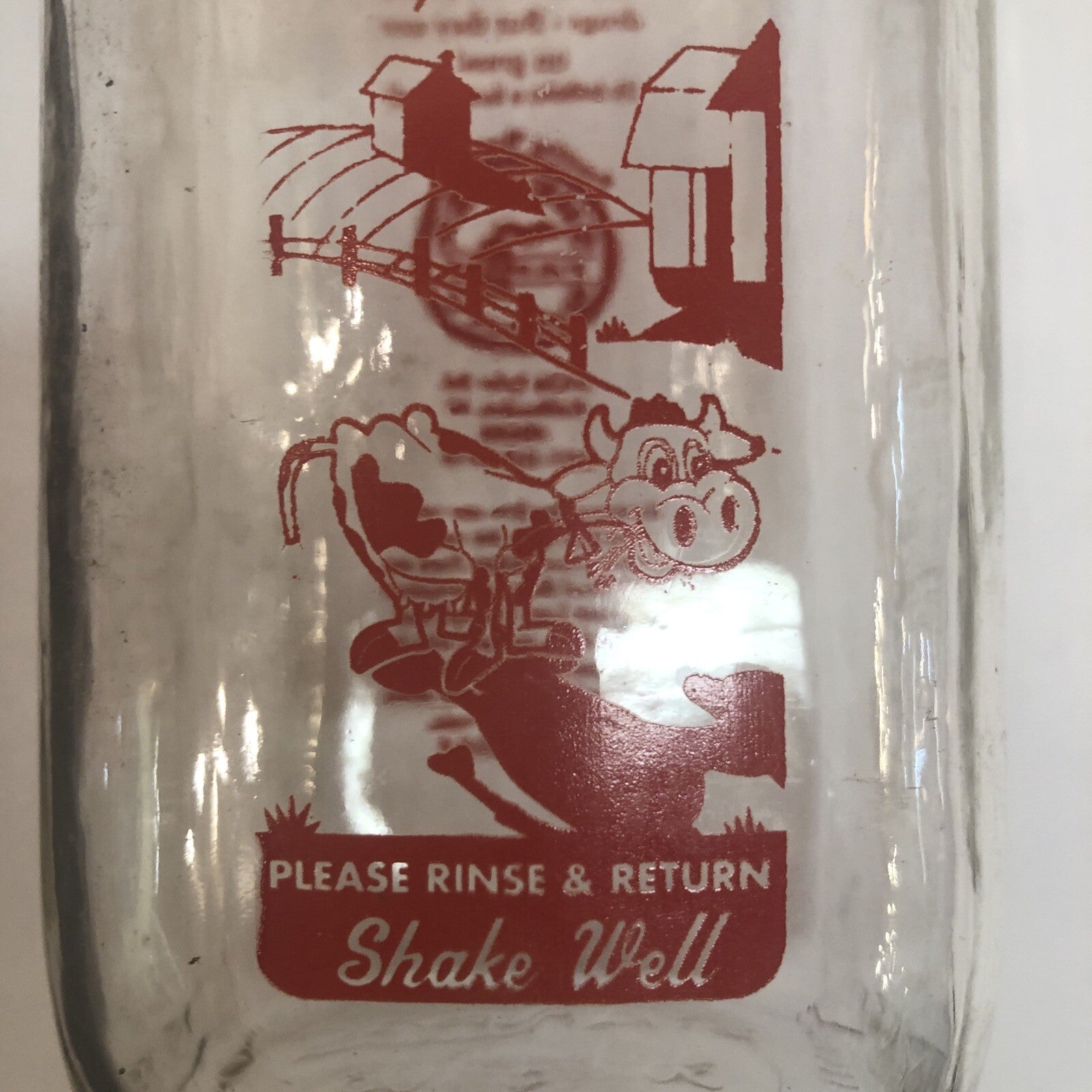 Rare Shetler Family Dairy Kalkaska Michigan Milk Quart Bottle Michigan MI Mich