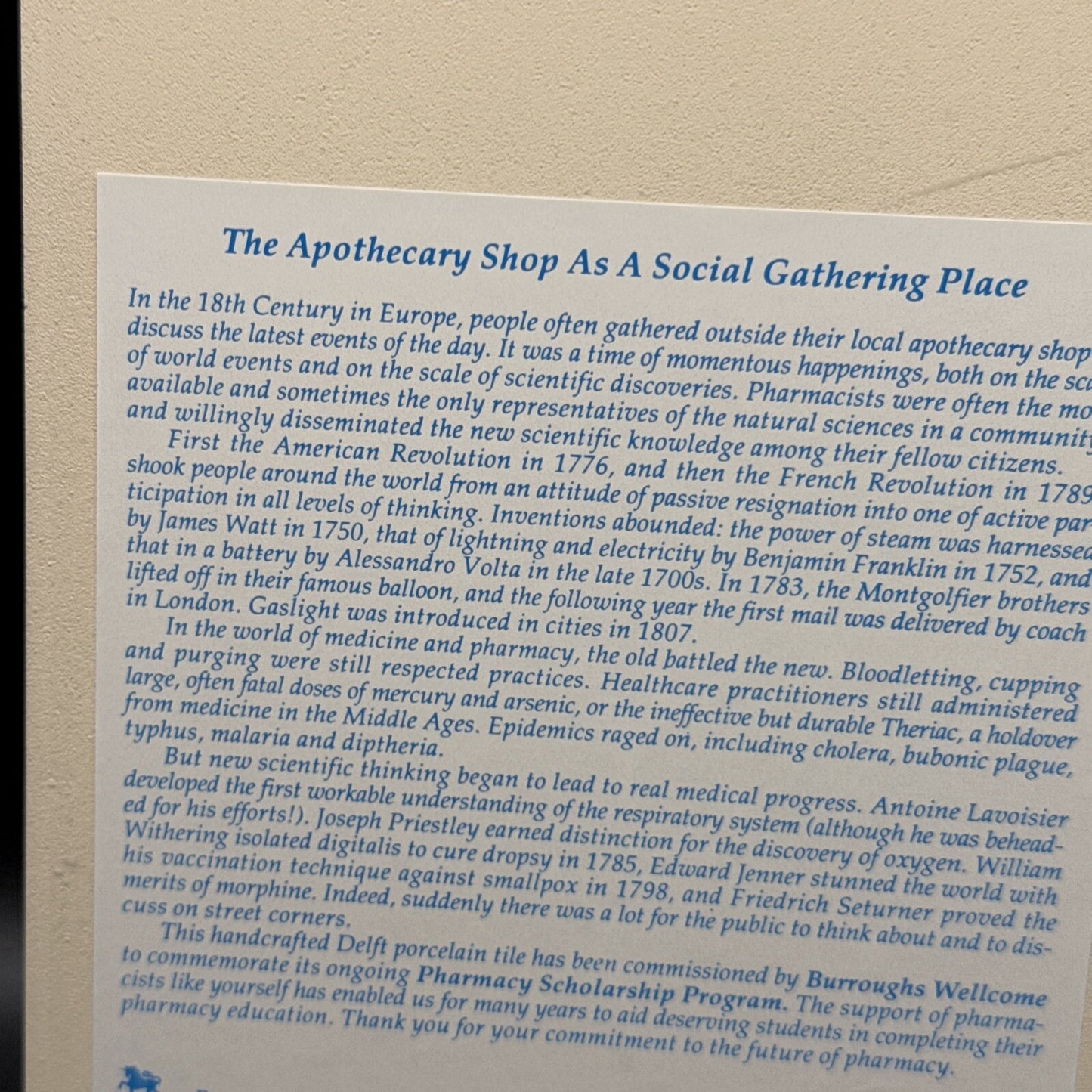 Delft Tile Schoonhaven Holland Vintage Tile Delft Blue White Pharmacy Drug #3