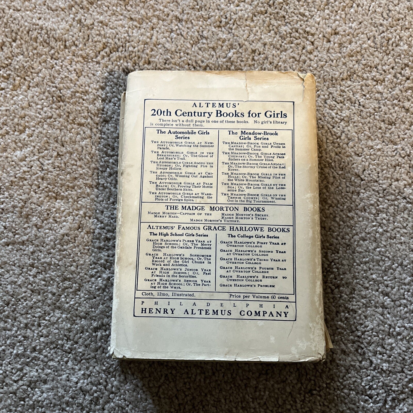 The Meadow-Brook Girls A Float by Janet Aldridge 1913 Edition HC Book