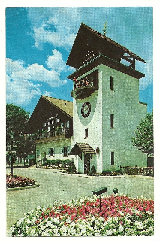Frankenmuth Bavarian Inn Michigan MI Flowers Post Card Hotel Motel
