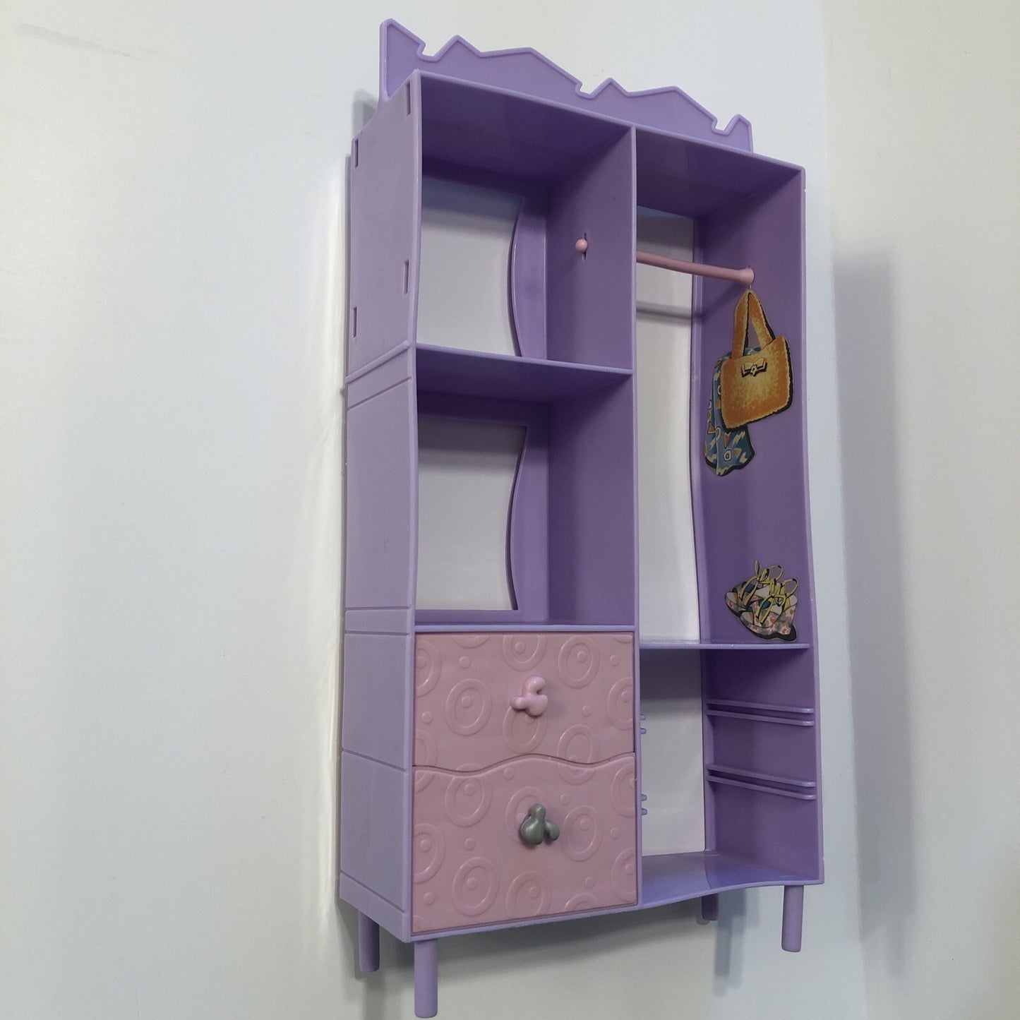 Barbie All Around Home Bedroom Closet Dresser 2001 Mattel Pink and Orchid