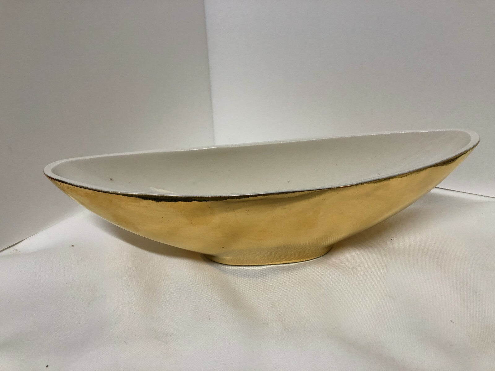Stanford Sebring Gold Oblong Bowl  13 1/4"