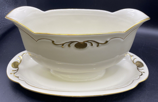RARE Waldershof Bavaria Gravy Boat Cream with Gold Rim