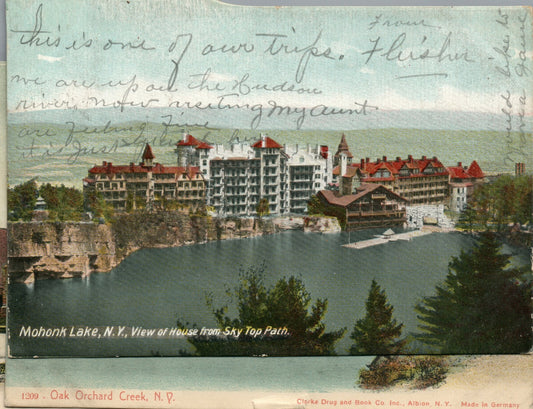 Mohonk Lake view From Sky Top Path Scenic View New York NY Postcard
