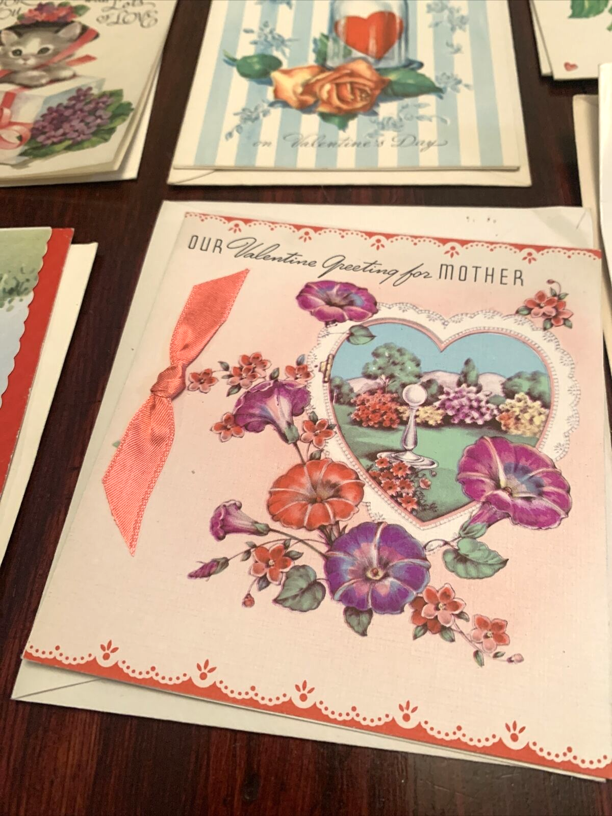 Lot of 7 Vintage Valentine's Day Greeting Cards
