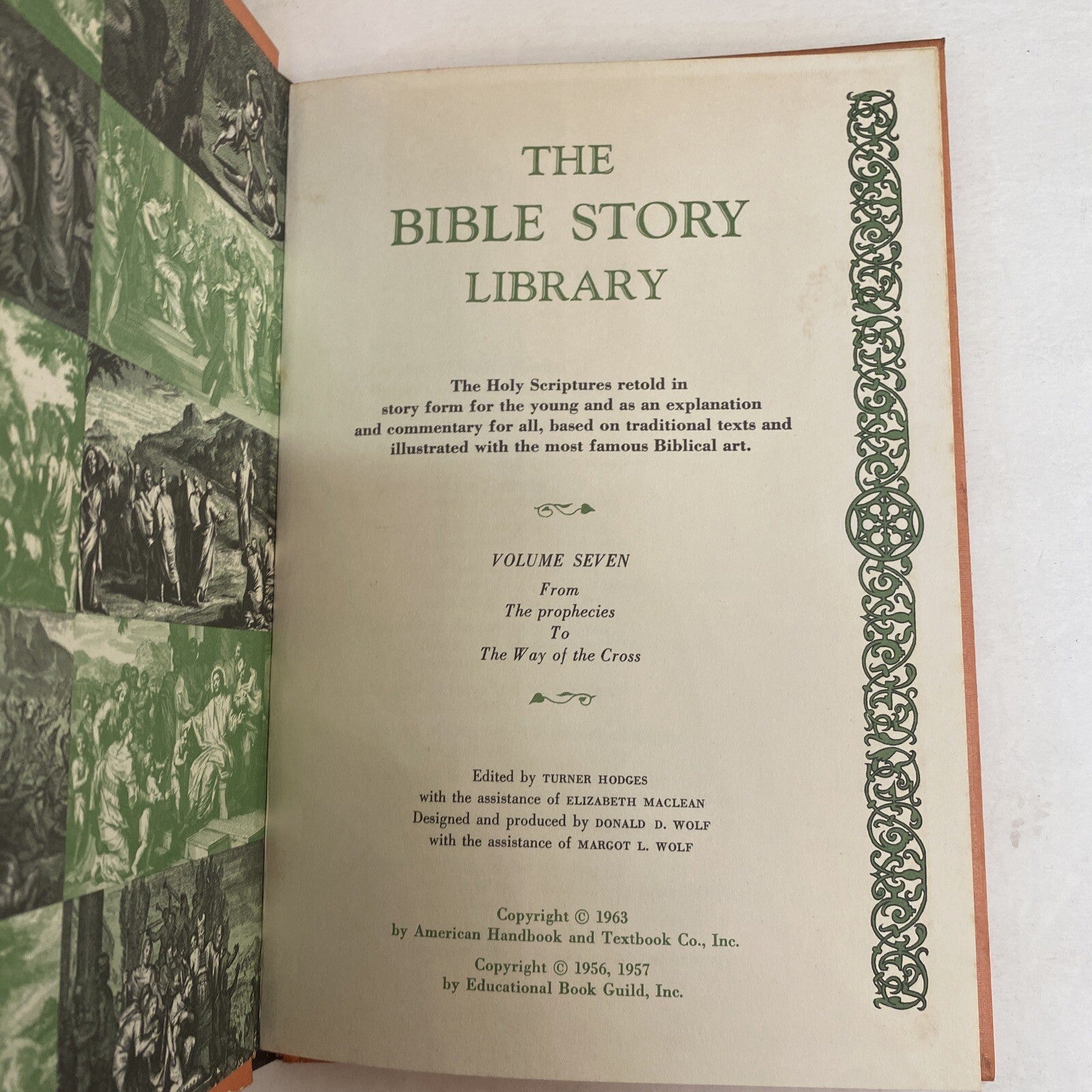 Vintage 1963 The Bible Story Library Illustrated 7 books
