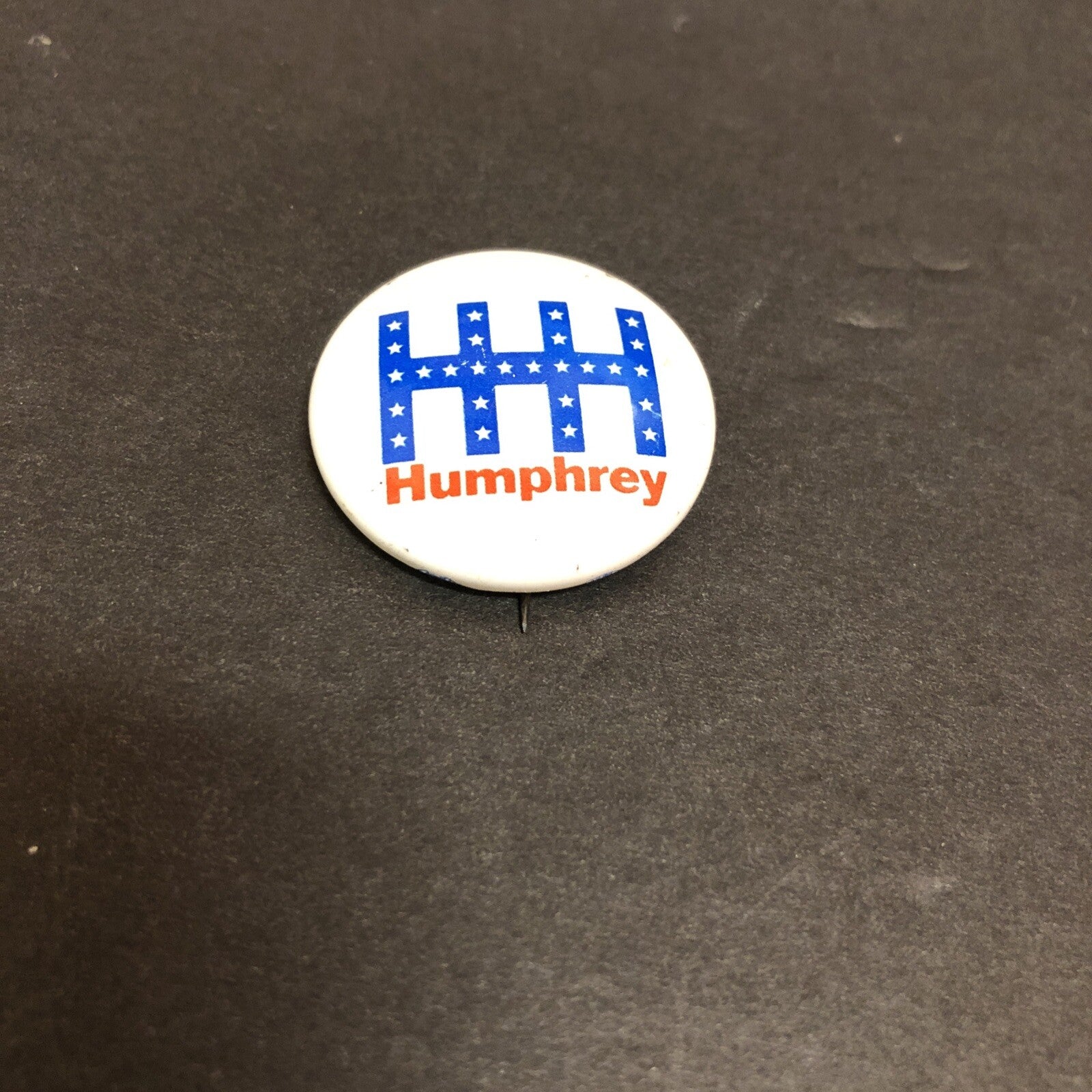 HHH Humphrey Litho 1-1/8" Political Pin