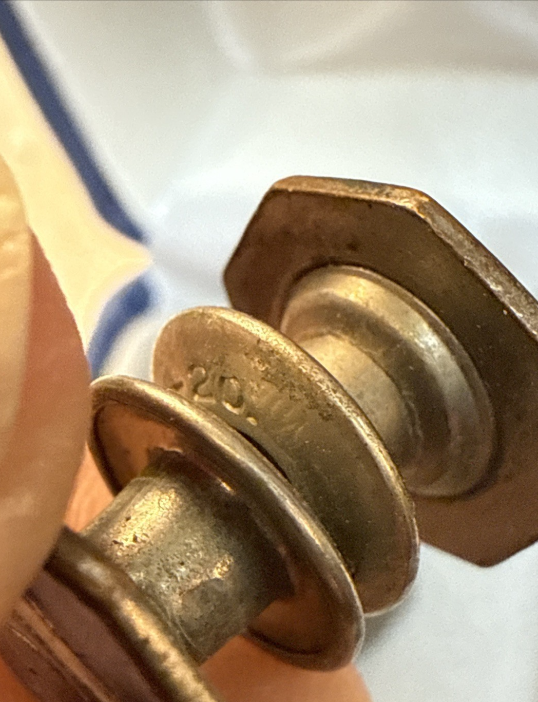 1930's Vintage Cobalt Blue Enamel French Cufflinks pair Patent mark Cuff Links