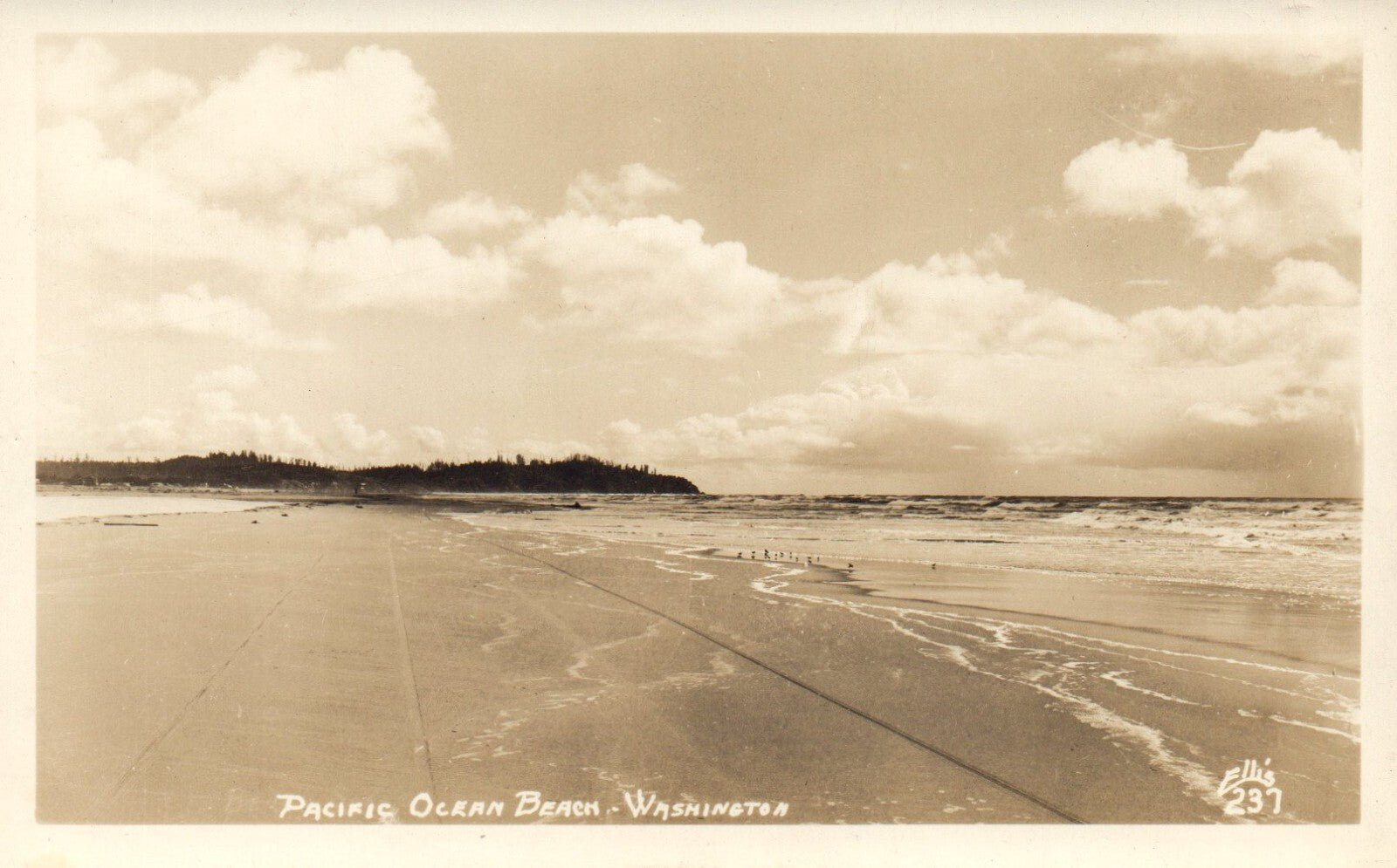 Pacific Ocean Beach WA Real Photo EKC 1939-1950