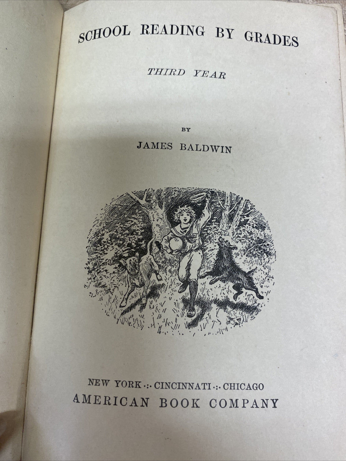 1897 School Reading by Grades Baldwin's Readers Third Year James Baldwin book