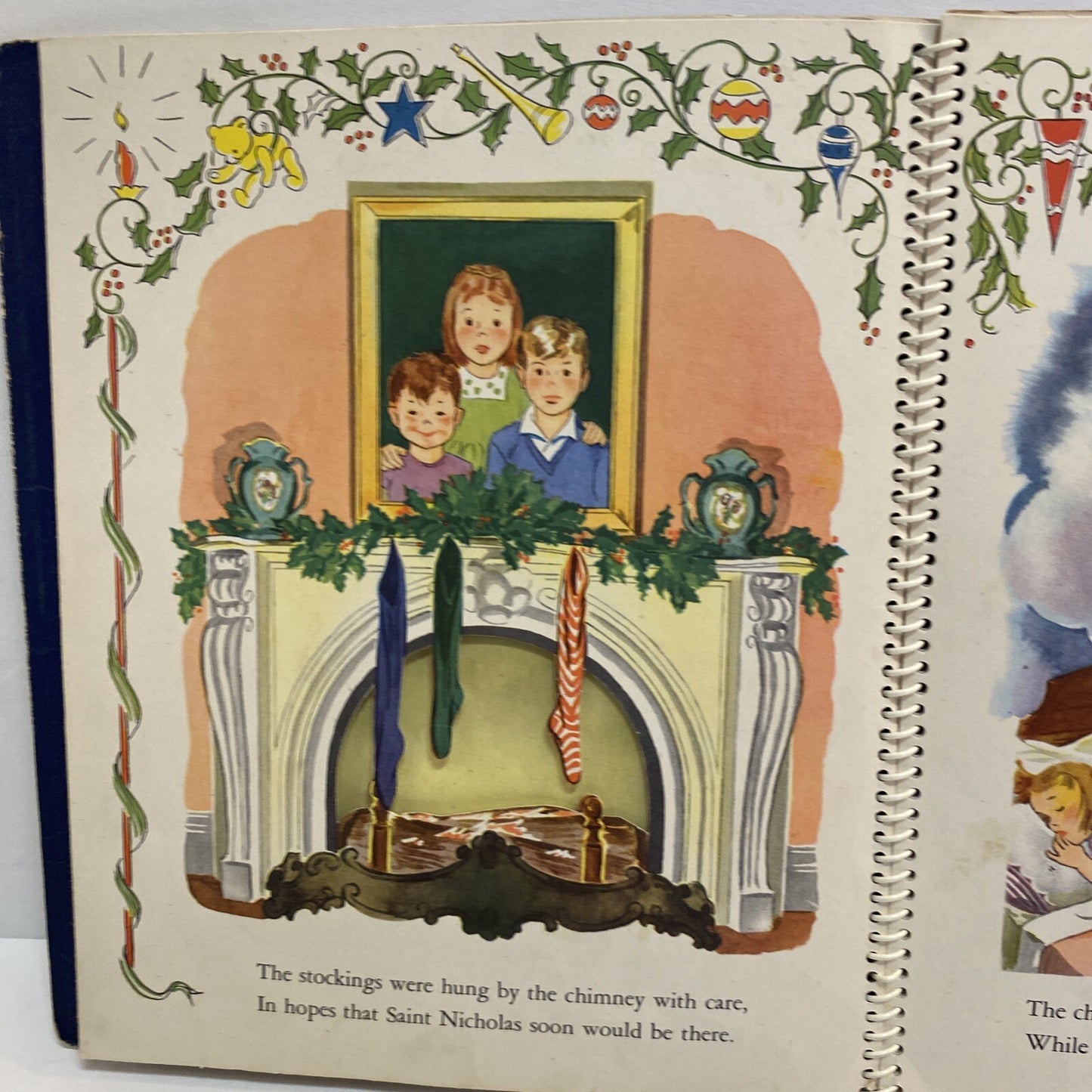 RARE VTG 1944 The Night Before Christmas Animated By Meg Wohlberg Pop Ups USA