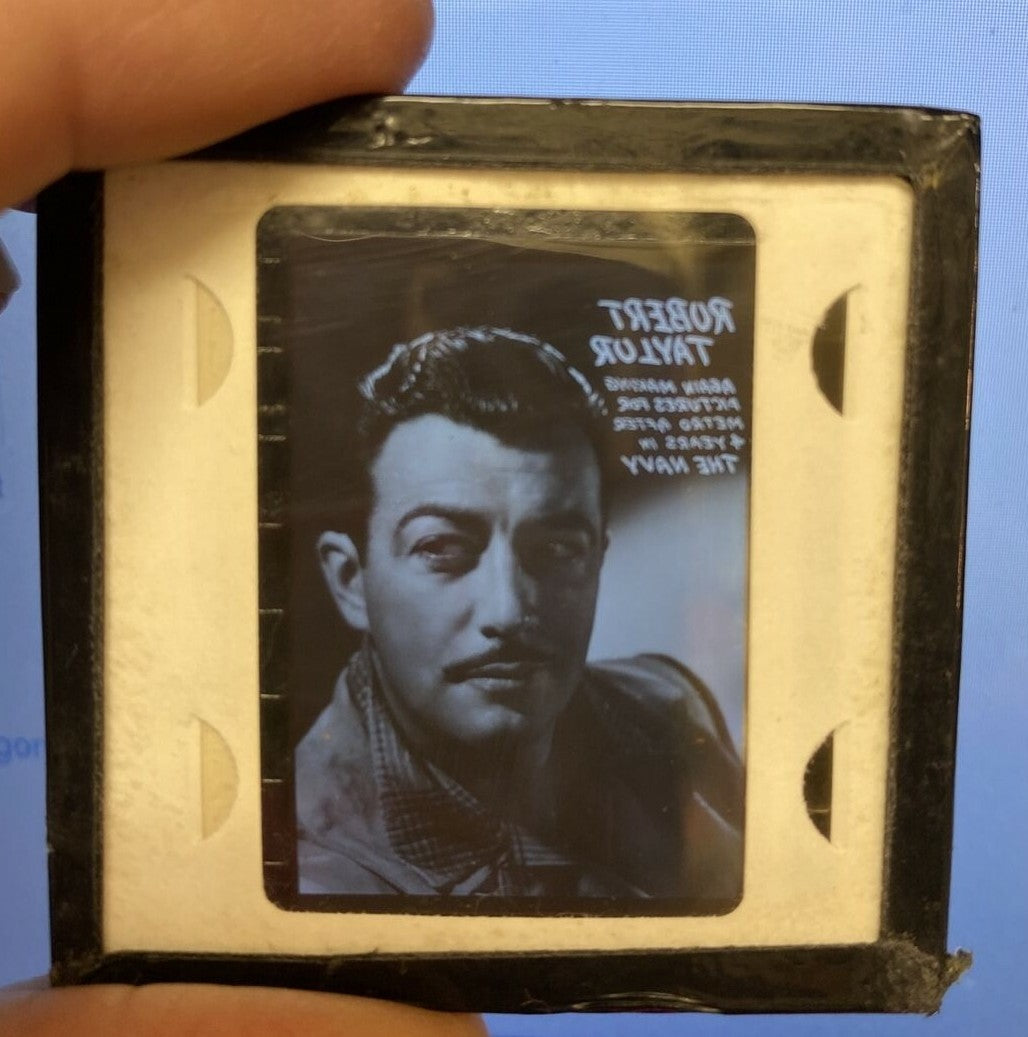 Robert Taylor Original 2 x 2 black white slide Promotional photo Metro Navy 