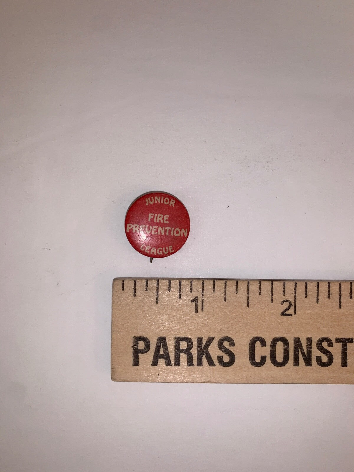 Vintage Junior Fire Prevention League 6/8" Pinback