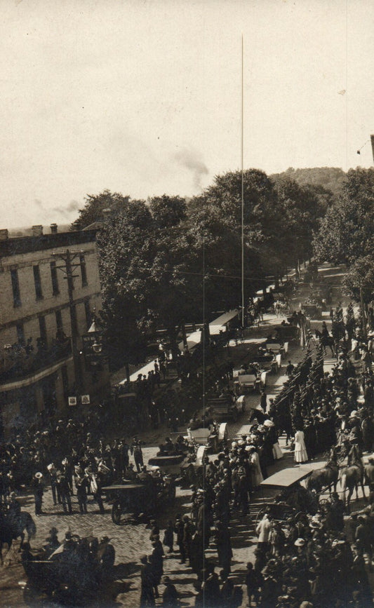 Lot of 5 Real Photo Military Parade Militaria horses vehicles Postcard