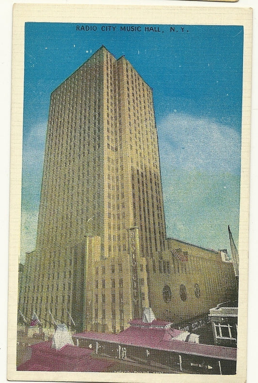 Radio City Music Hall NY New York City New York   Postcard