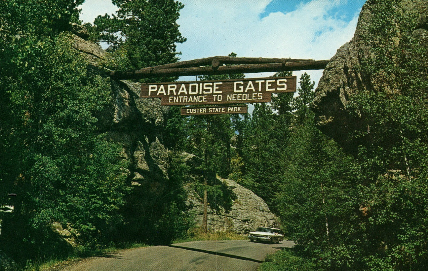 Paradise Gates Needles Entrance Custer State Park South Dakota SD Postcard