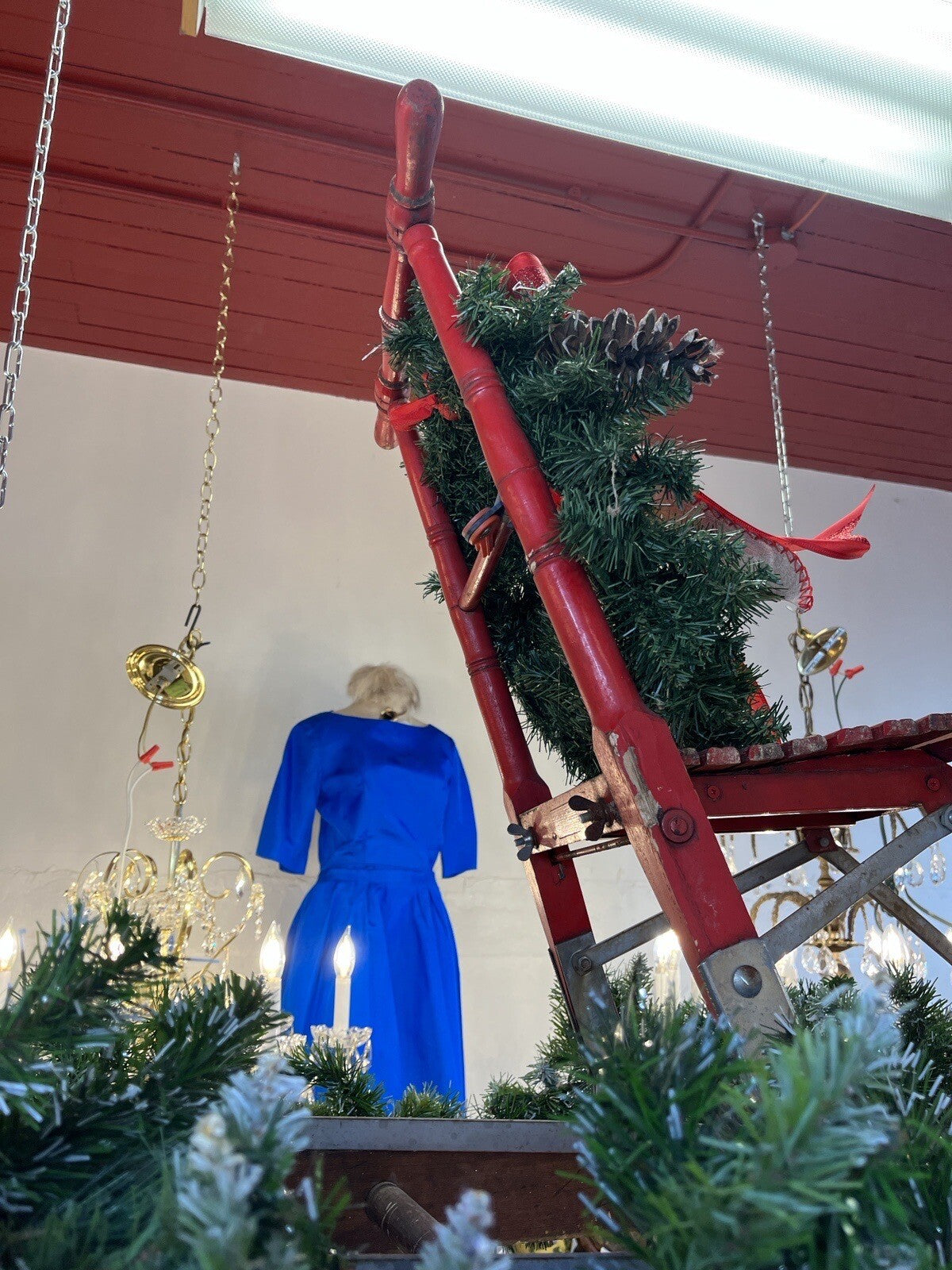 Antique Victorian Primitive Solid Wood & Iron Child's Snow Sled