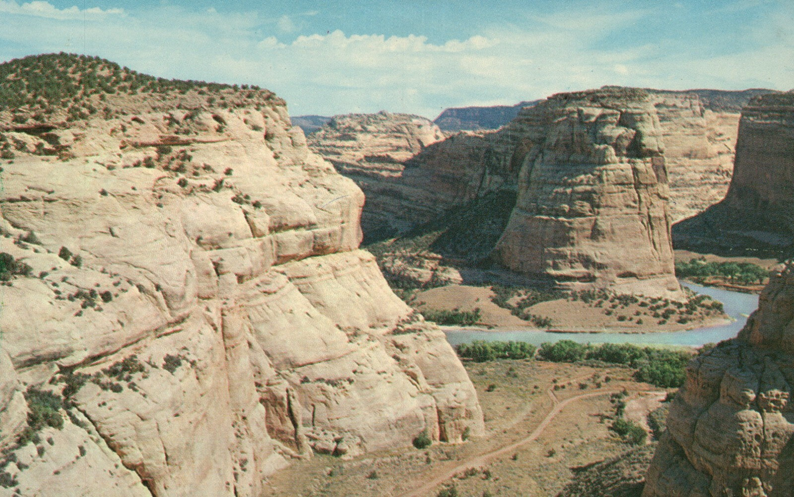 Dinosaur National Monument Echo Park and Steamboat Rock UT Utah Postcard