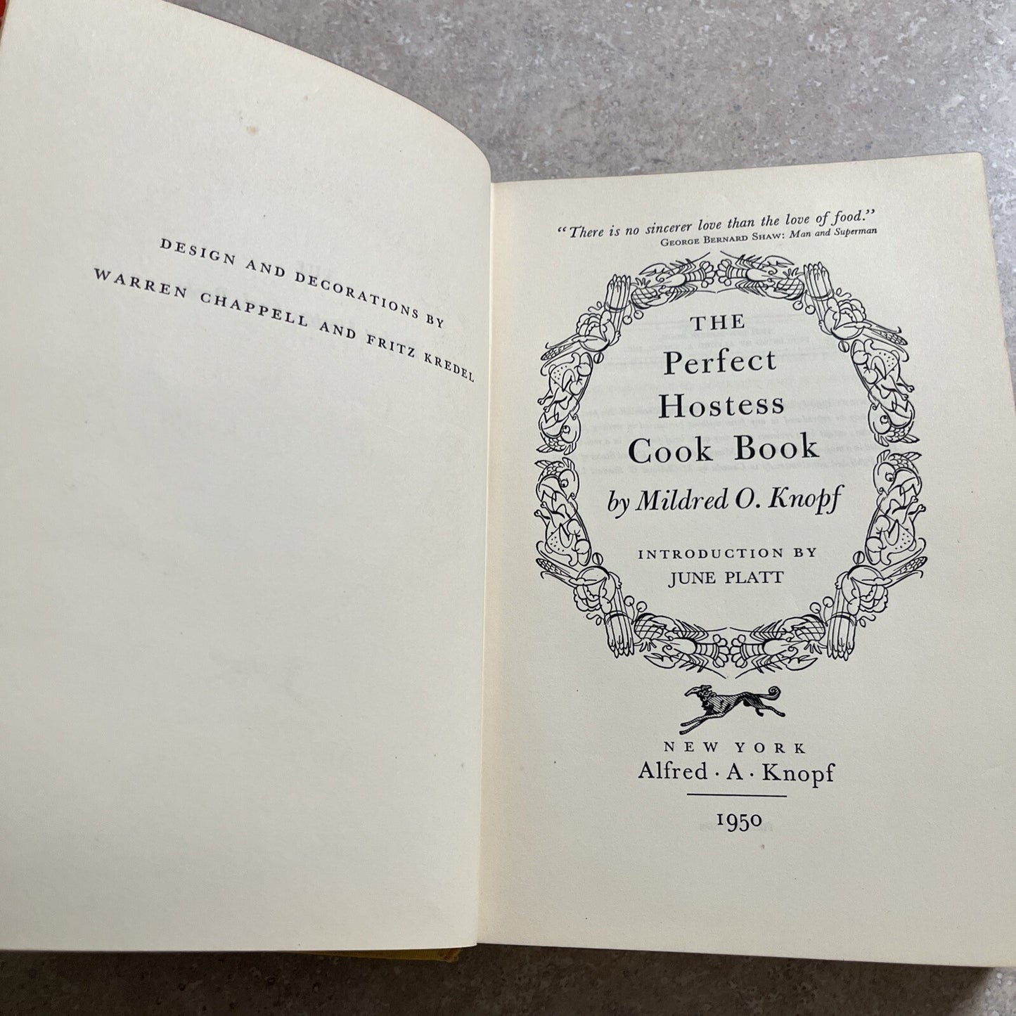 The Perfect Hostess Cook Book by Mildred O Knopf 1955 Hardback Vintage
