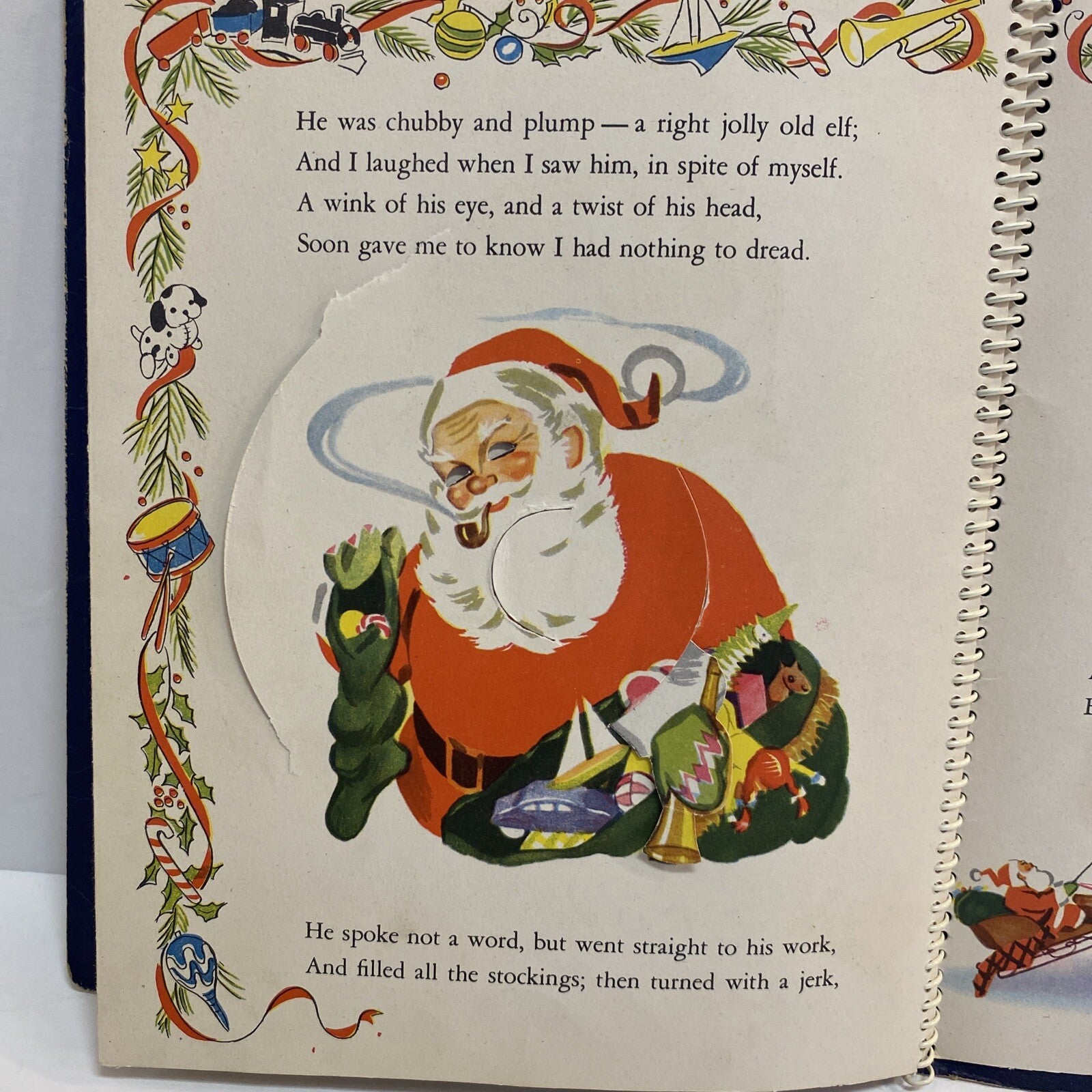 RARE VTG 1944 The Night Before Christmas Animated By Meg Wohlberg Pop Ups USA