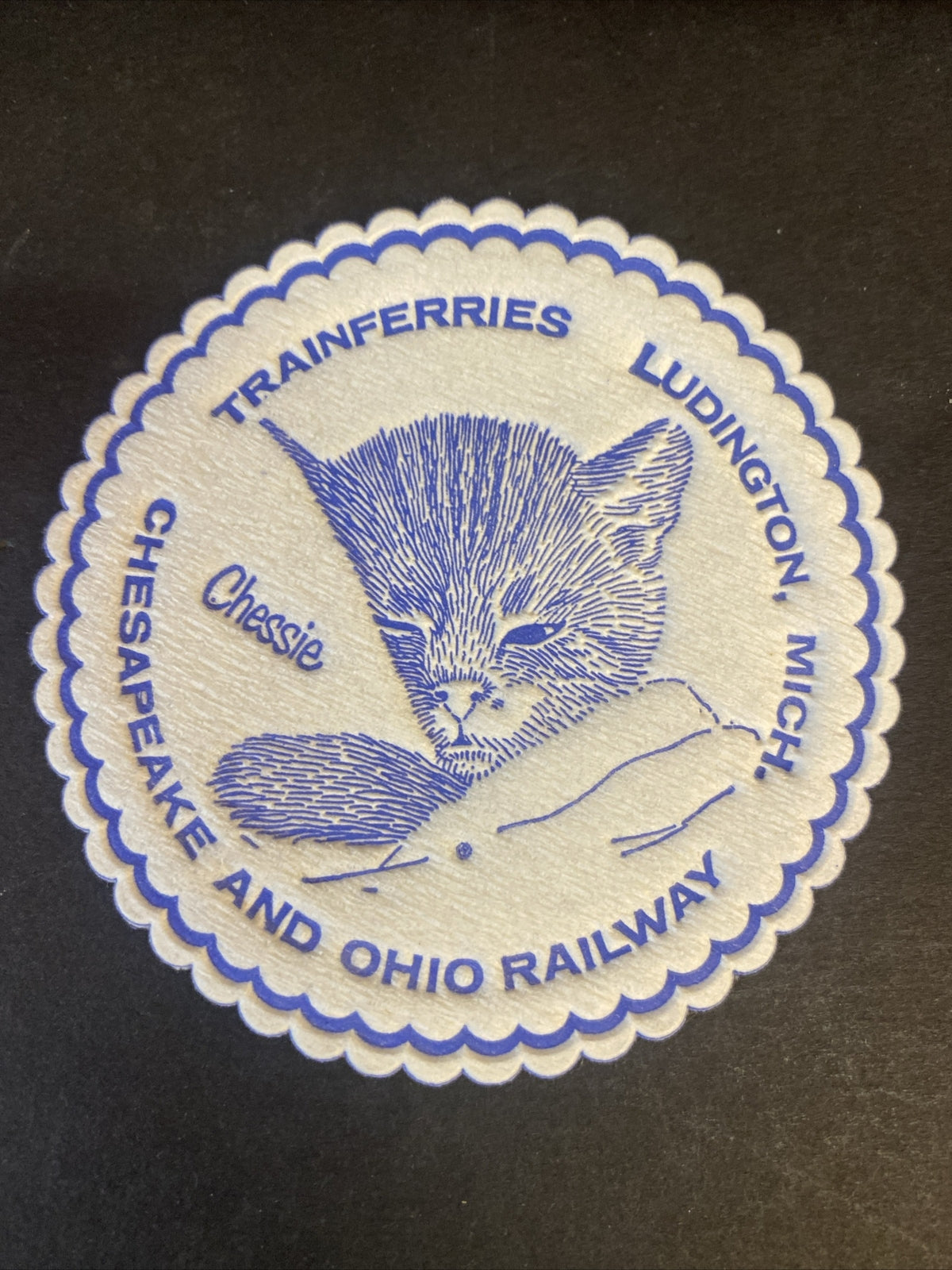LOT OF 2 CHESSIE PAPER COASTER CHESAPEAKE AND OHIO RAILROAD LUDINGTON MICHIGAN