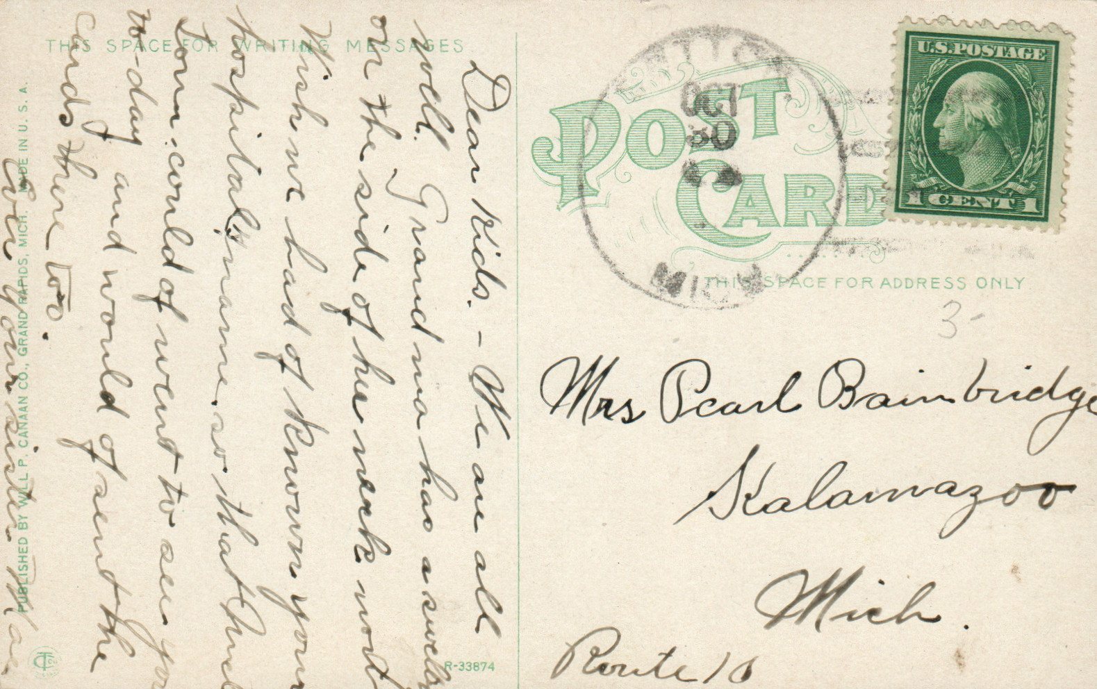 Manufacturers Building, Grand Rapids, Michigan Postcard