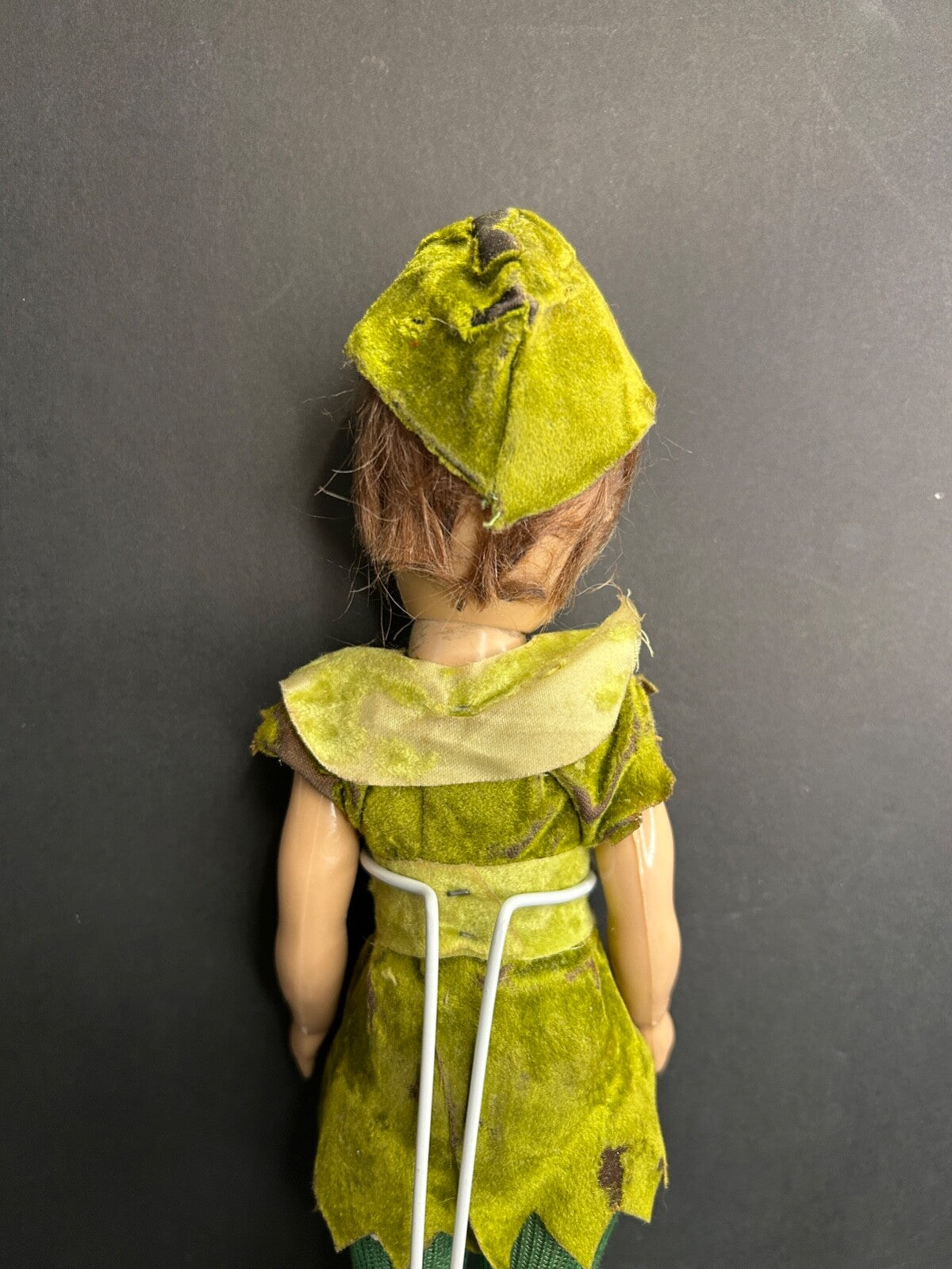 1950's Vintage Peter Pan Doll Blinking Eyes Arms and Legs That Move With Stand