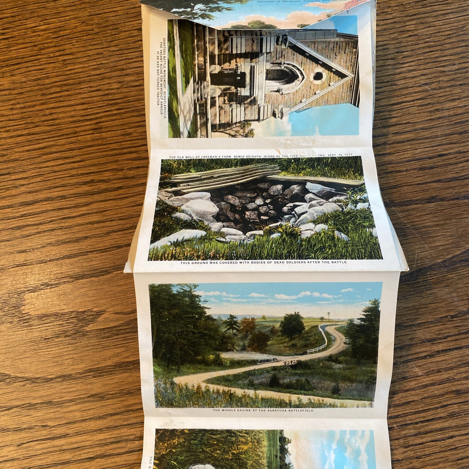 Saratoga Battlefield Bemis Heights New York NY Postcard Souvenir Folder