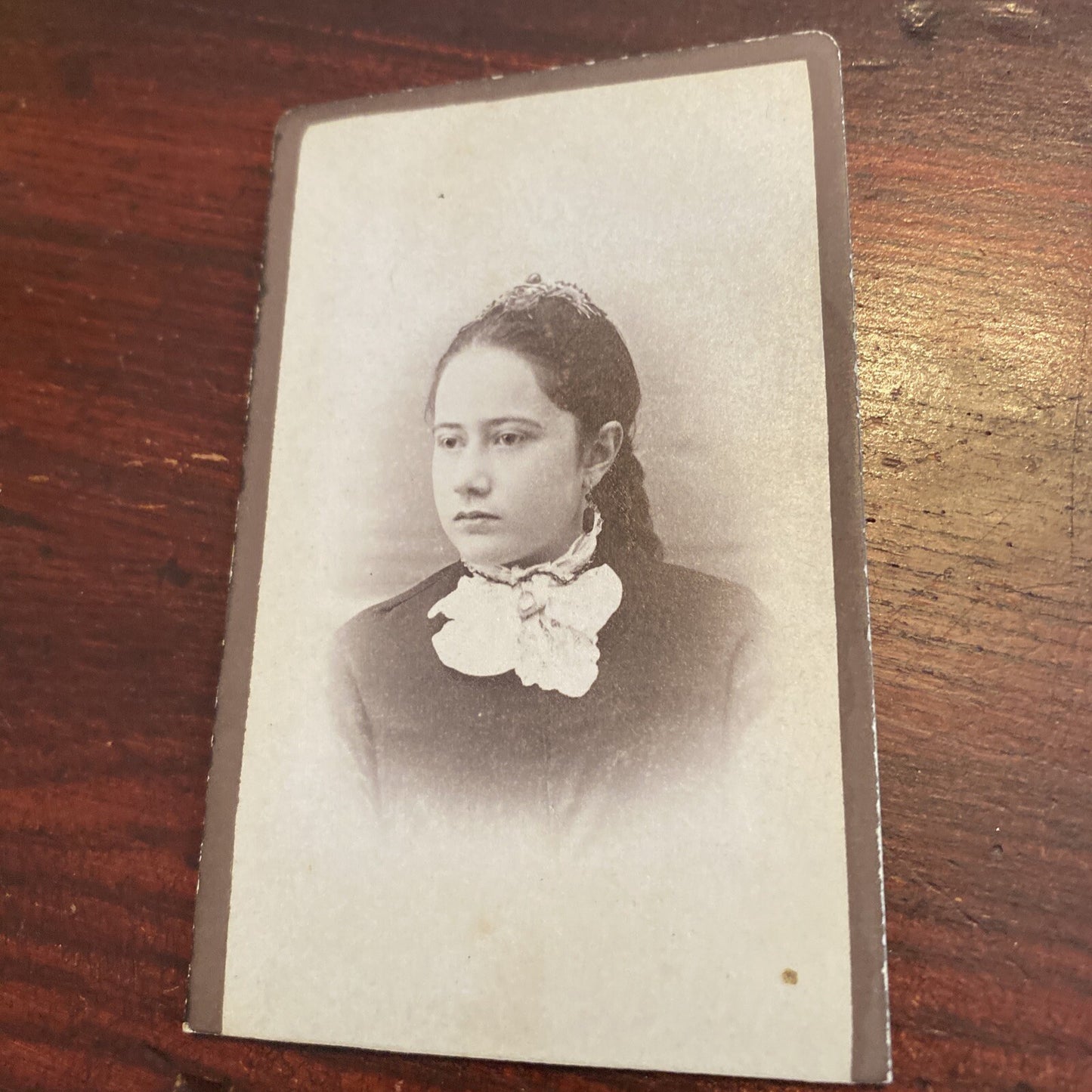 Real Photo CDV Victorian Young Girl Photography Ionia MI Michigan Clark Millard