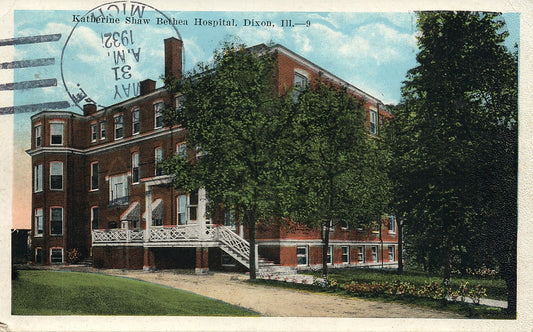 Katherine Shaw Bethea Hospital Dixon Illinois IL Postcard