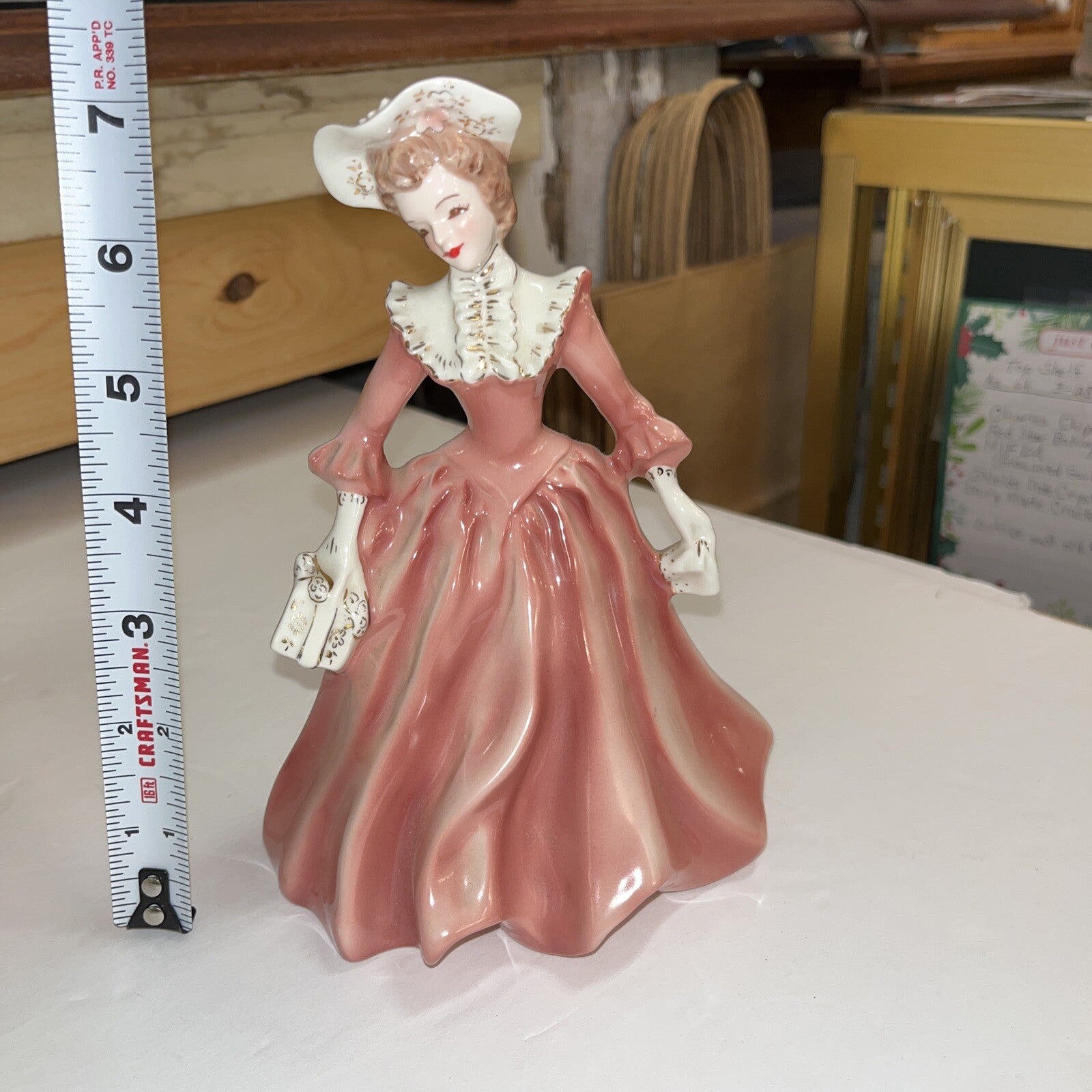 VINTAGE FLORENCE CERAMICS PASADENA CALIFORNIA JULIE 7.5”LADY FIGURINE