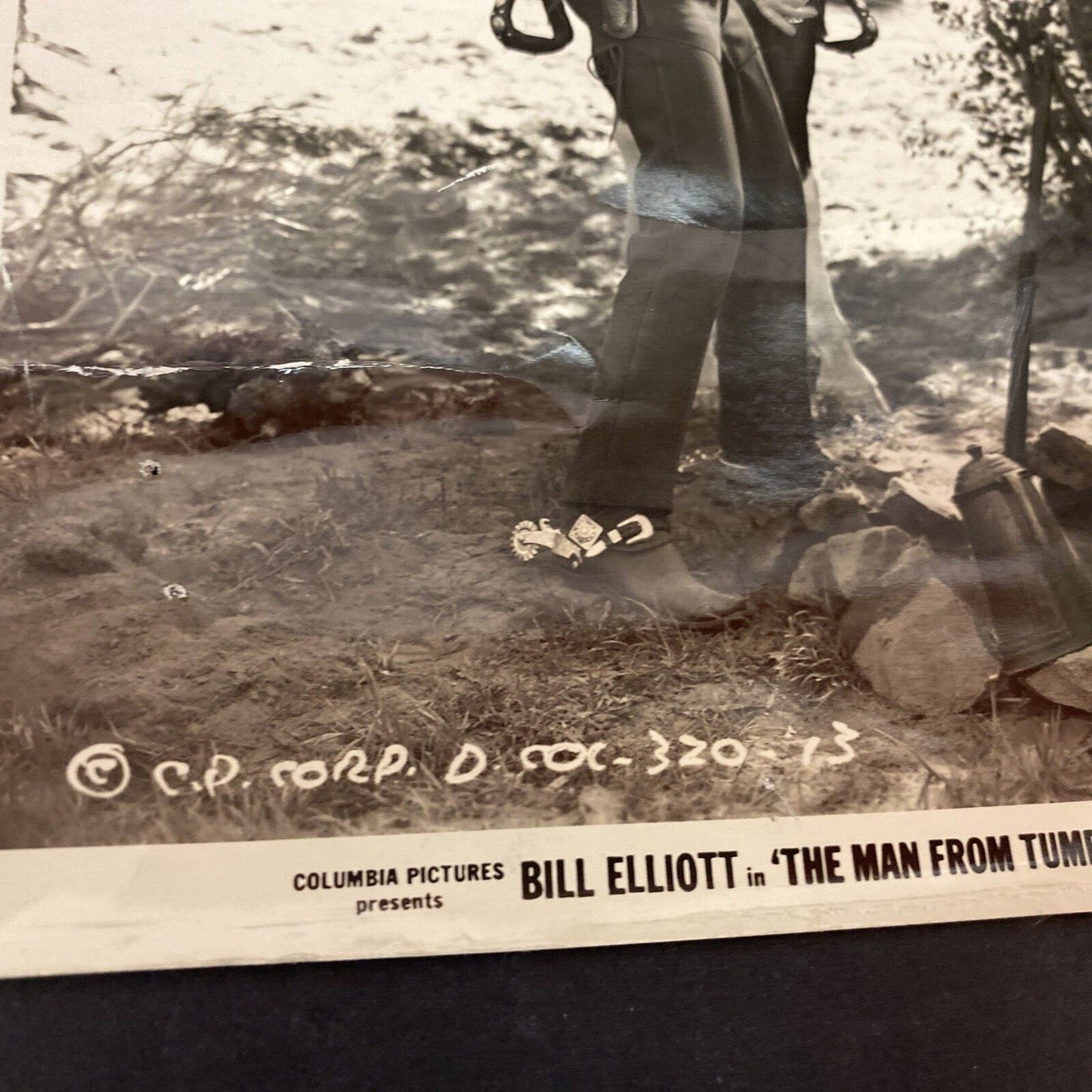 The Man From Tumbleweeds  BILL ELLIOTT WESTERN Movie Star Iris Meredith 8 x 10 