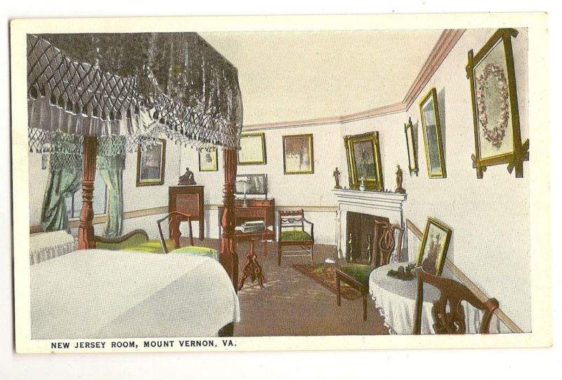 New Jersey Room Mount Vernon Virginia VA  Postcard