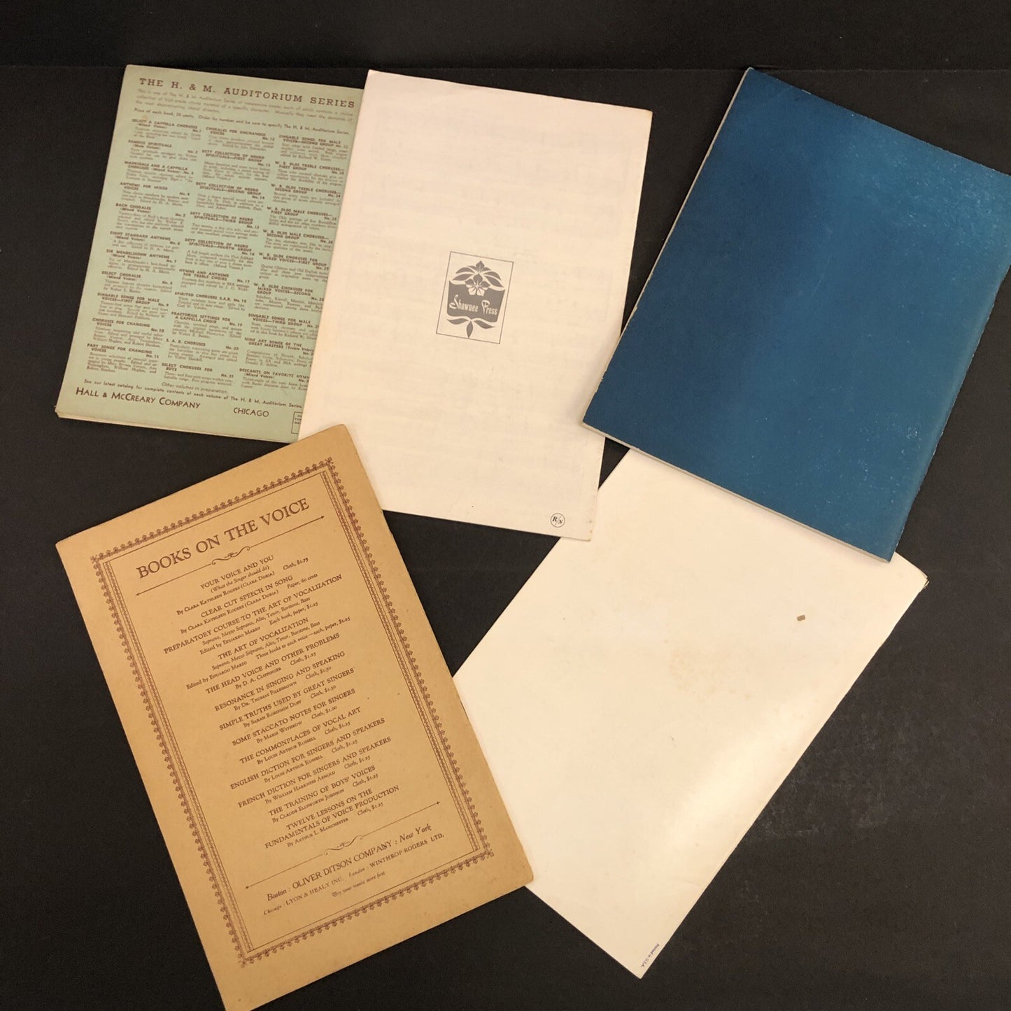 Lot of 5 Sheet Music Books Asstd - Bach Chorales Choral Program Ensemble Singing