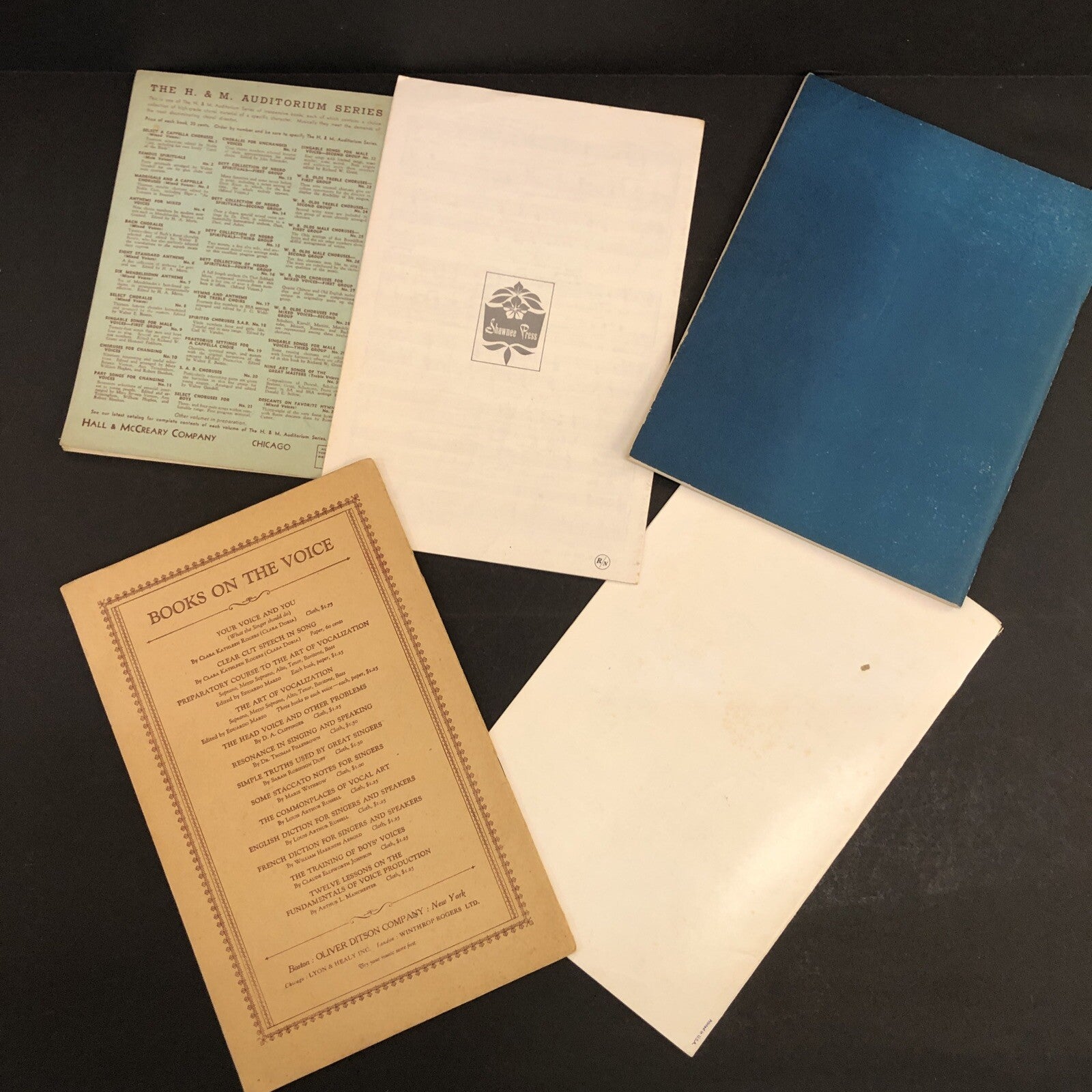 Lot of 5 Sheet Music Books Asstd - Bach Chorales Choral Program Ensemble Singing