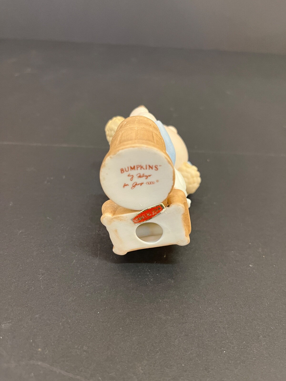 Vintage Porcelain Bumpkins Figurine Little Girl Churning Butter