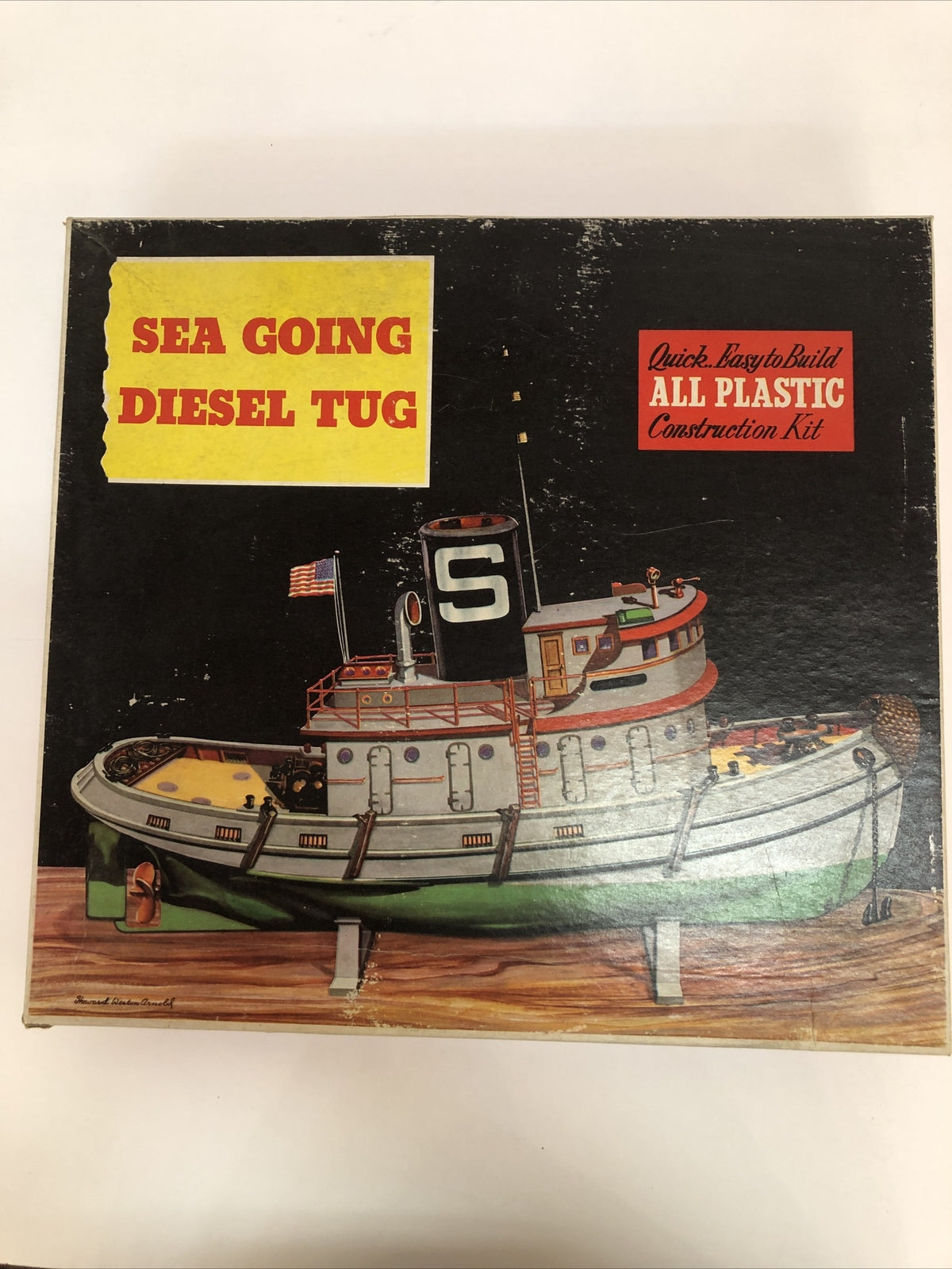 Vintage Pyro Sea-Going Diesel Tug "Despatch No. 9" Plastic Model Kit #207 