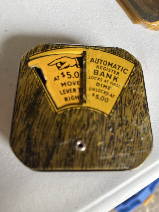 Vintage Automatic Bank Dime Register Operational Working Antique