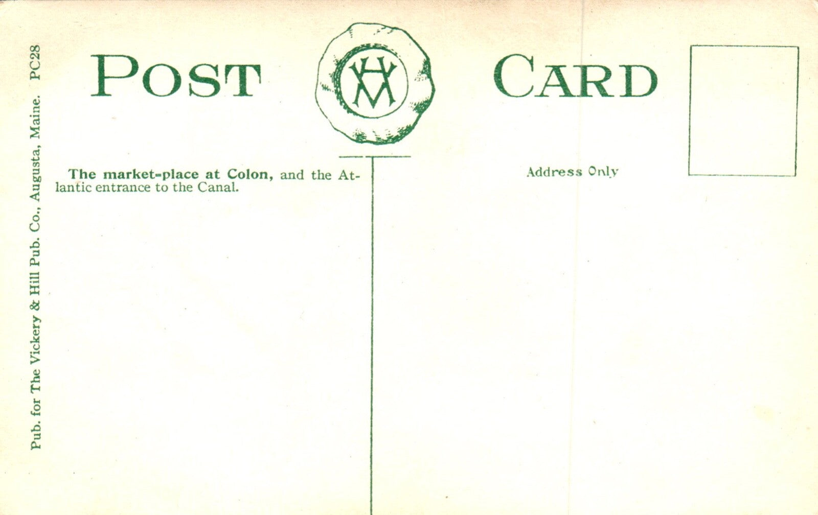 The Market Place in Colon by the Atlantic Canal Entrance Vintage Panama Postcard