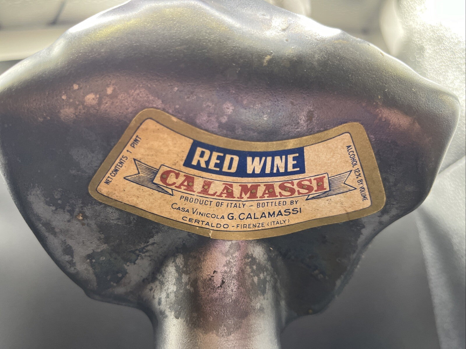 Casa Cameri Italian Ceramic Liquor Wine Bottle Topper 11” Tall Calamassi Wine