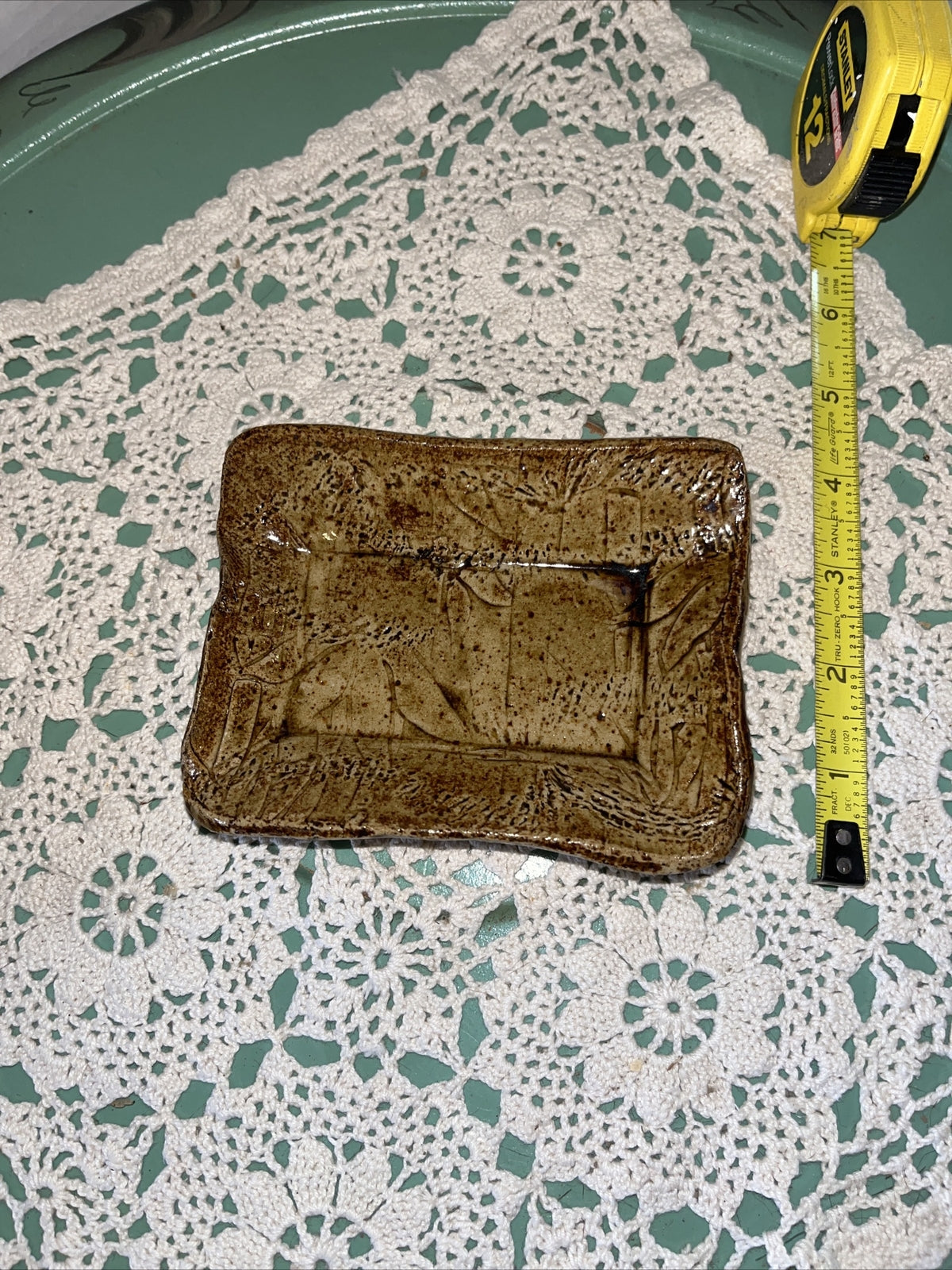 Studio Art Pottery Trinket Dish / Soap Dish  USA Made