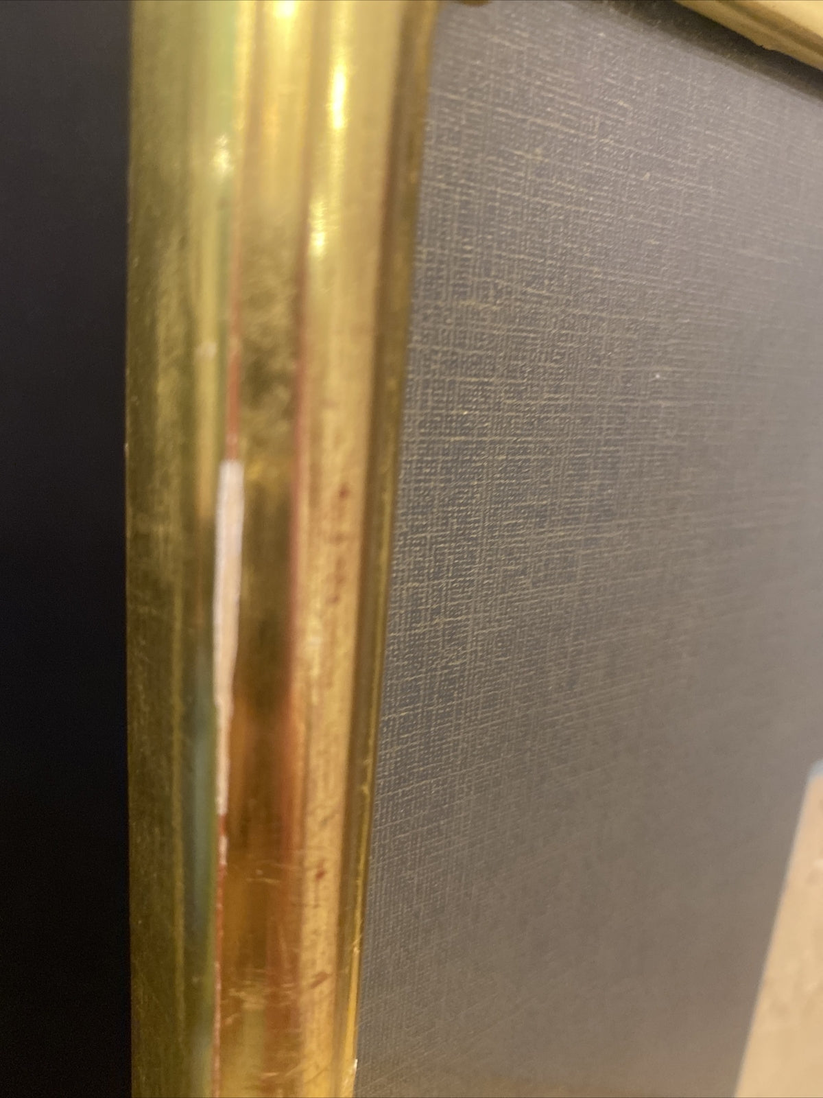 1920's 24" x 18.5"Chinese Gold Framed  & Matted Water color print 2 of 2