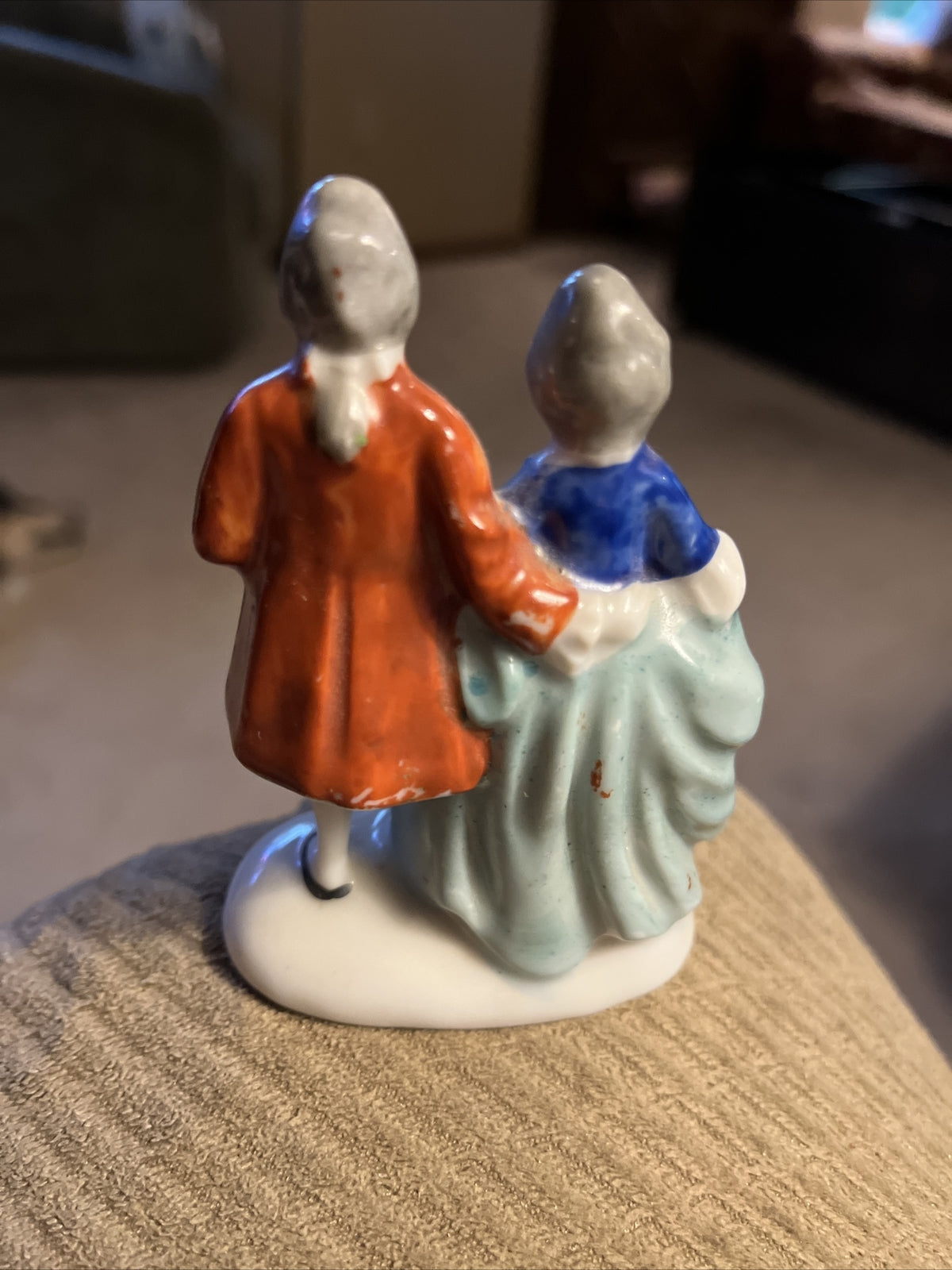 Vintage Porcelain Figurine Victorian Couple Hand Painted Made in Occupied Japan