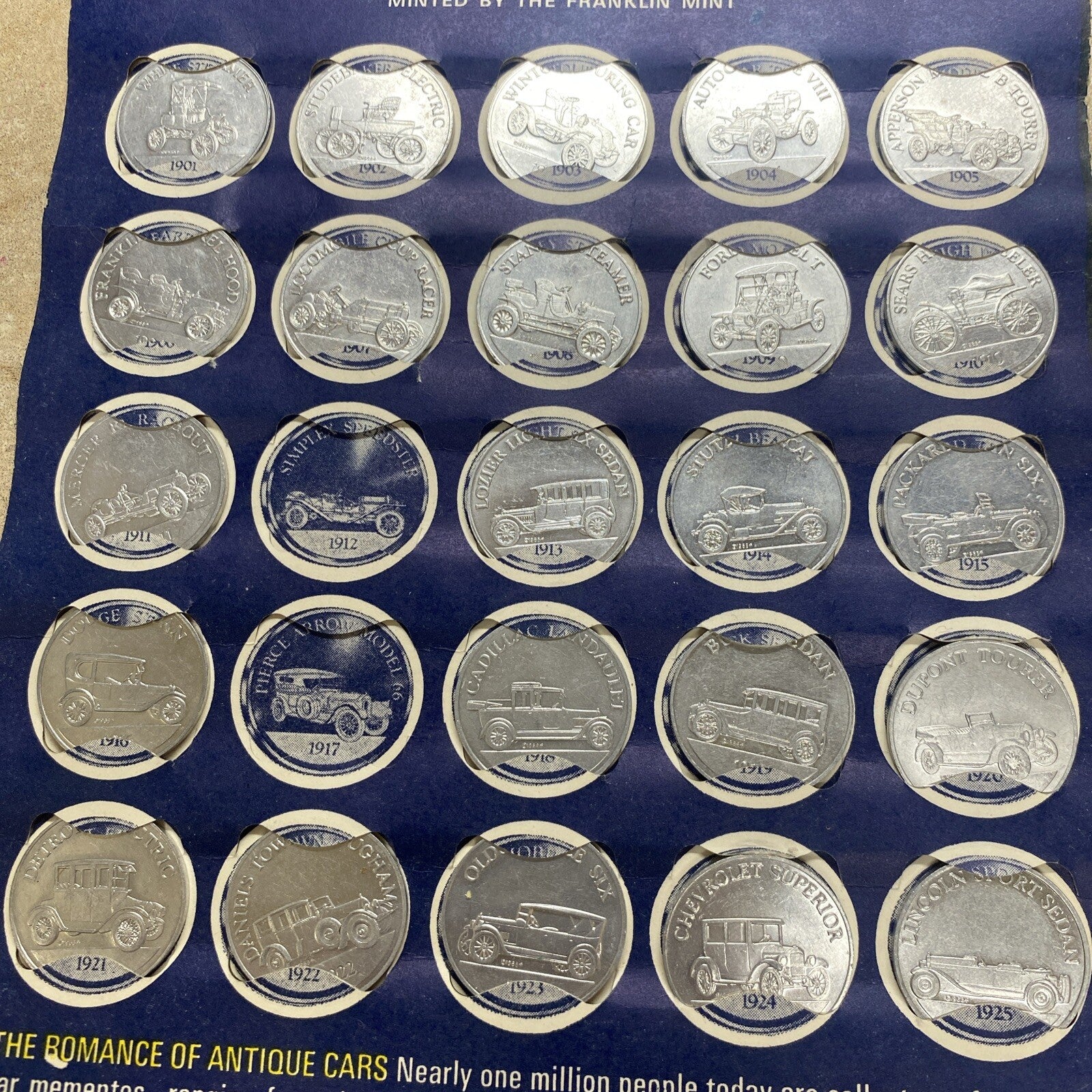 Vintage Car Coin Series 1 Sunoco Oil Commemorative Token Landmarks America Line